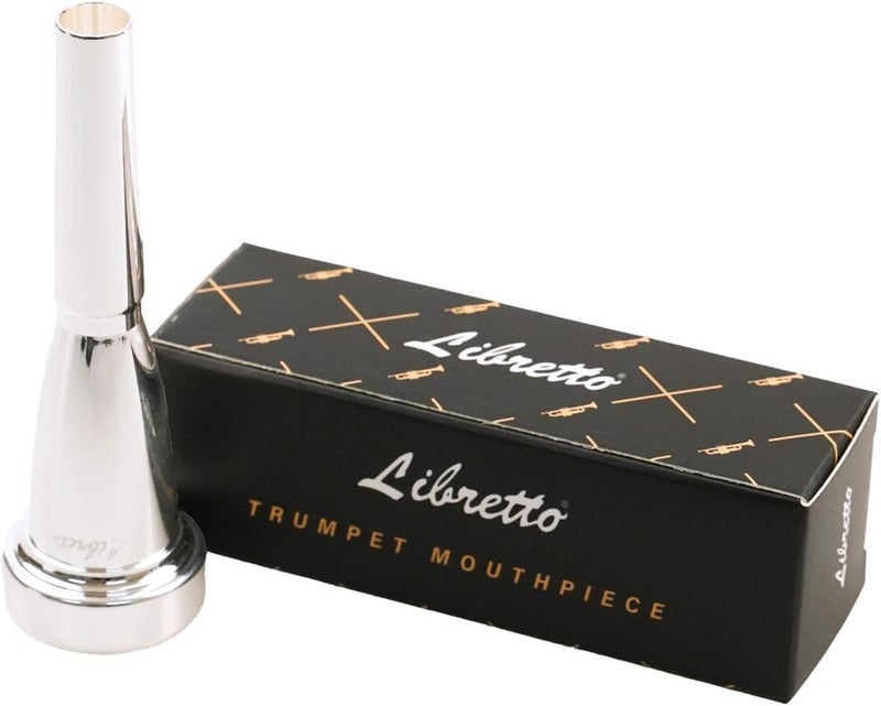 Libretto 3C Bullet Shape Trumpet Mouthpiece, Silver Plated, Compatible with C and B♭ Trumpets, Designed for Advanced Players - Image 1